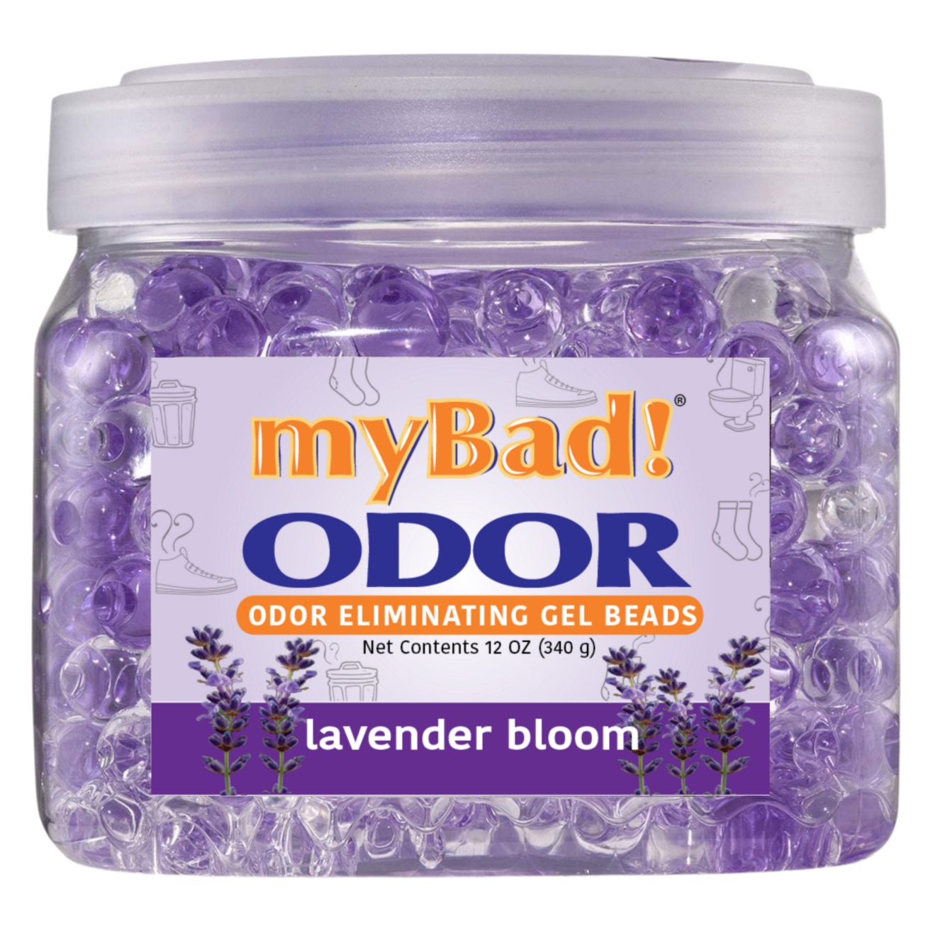 my Bad! Odor Eliminator Gel Beads 12 oz - Lavender Bloom