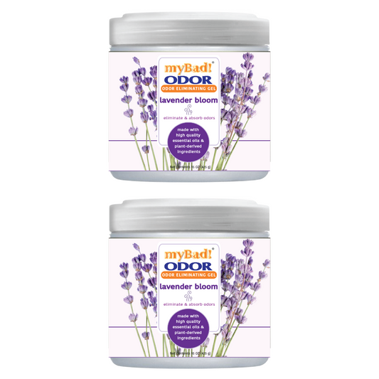 my Bad! Odor Eliminator Gel 15 oz - Lavender Bloom (2 PACK) Air Freshener - Eliminates Odors in Bathroom, Pet Area, Closets