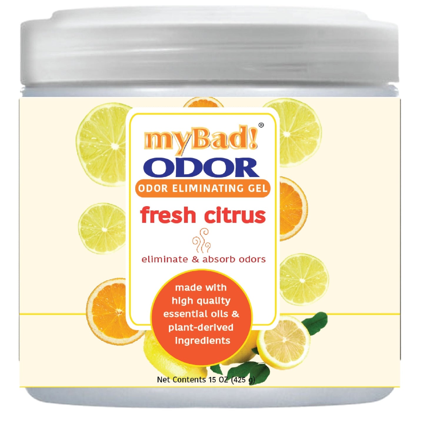 my Bad! Odor Eliminator Gel 15 oz - Fresh Citrus
