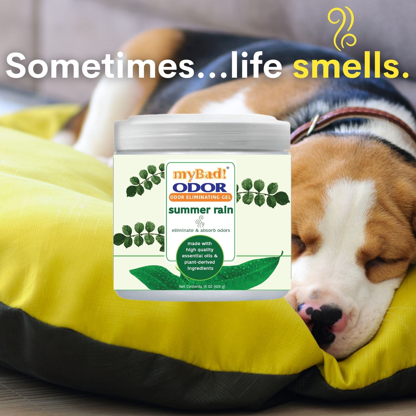 my Bad! Odor Eliminator Gel 15 oz - Summer Rain