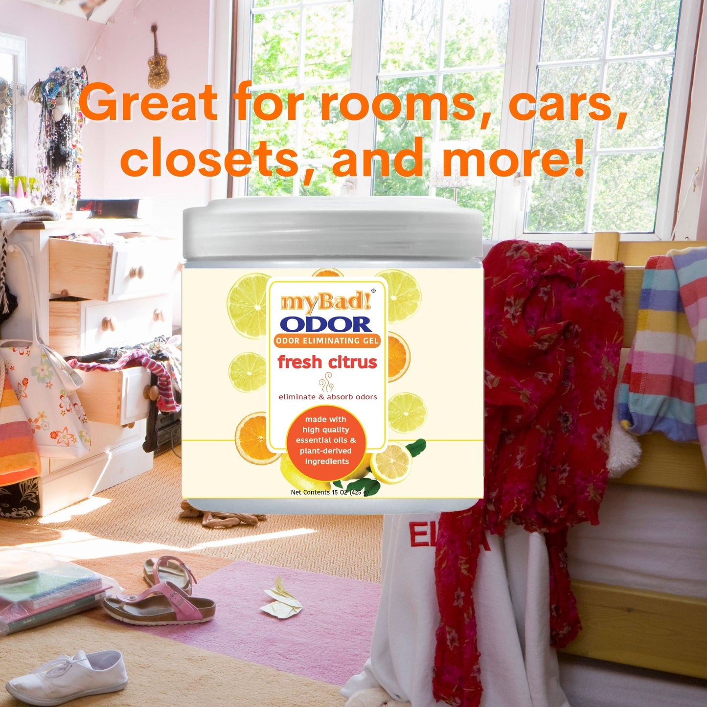 my Bad! Odor Eliminator Gel 15 oz - Fresh Citrus