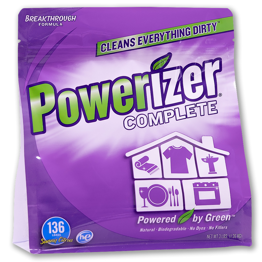Powerizer Complete Multipurpose Detergent & Cleaner - Laundry, Dish, Carpet, Bath - 3lb.  Subscription
