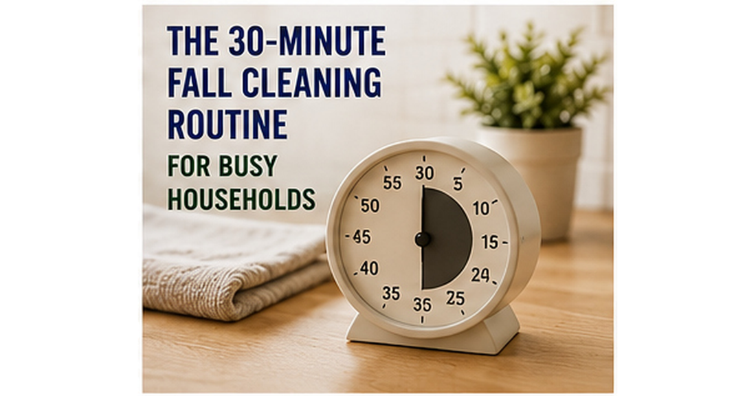 30-minute fall cleaning routine for busy households