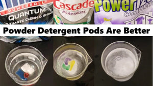 Powder detergent pods