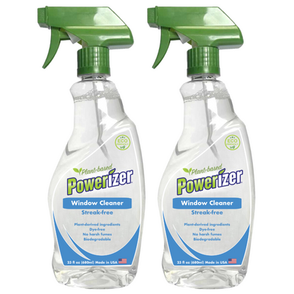 Powerizer Plant-Based Window Cleaner, 23 oz (2 PACK)