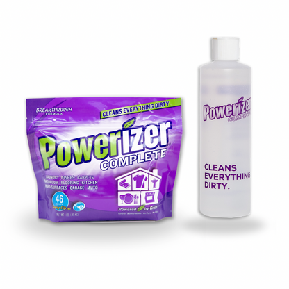Powerizer Complete All-Natural Detergent Powder, 1lb + Squirt Bottle