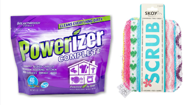 Powerizer 1lb + Skoy 2 Pack Scrub Sponges Bundle Pack