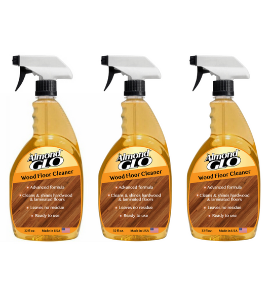 Almond Glo 3 Pack Wood Floor Cleaner, 32 oz