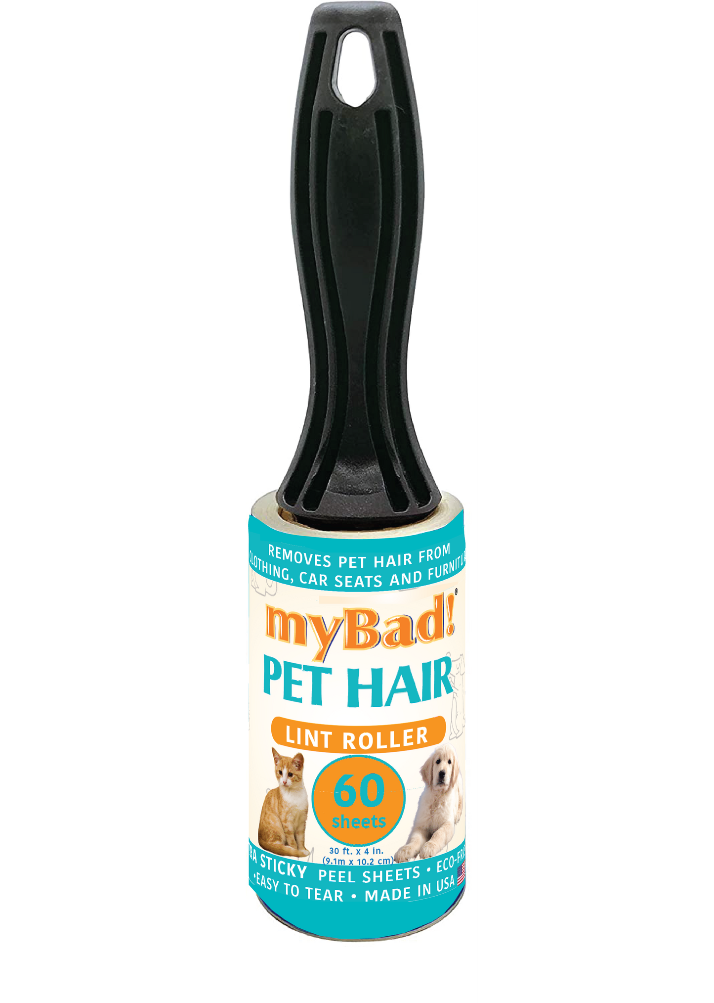 my Bad Pet Lint Roller 5 Pack- 1 Handle 5 Refills