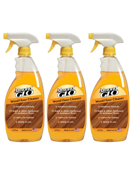 Almond Glo 3 Pack Wood Floor Cleaner, 22 oz