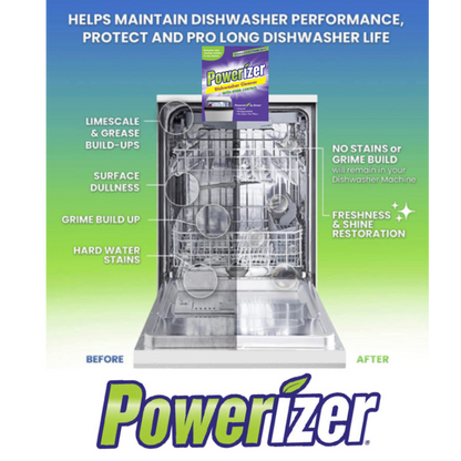 Powerizer Dishwasher Cleaner with Odor Control, 5 Pack