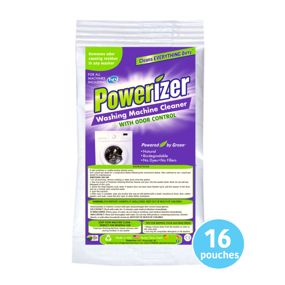 Powerizer Washing Machine Cleaner with Odor Control, 16 Pack- Cleans F