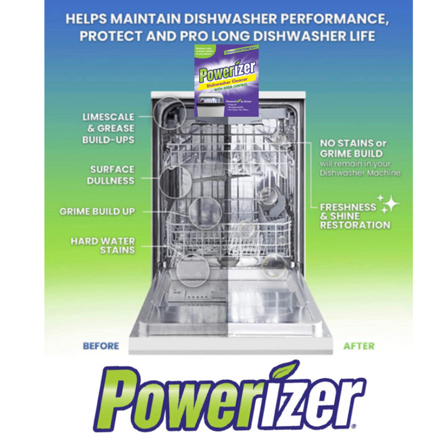 Powerizer Dishwasher Cleaner with Odor Control, 16 Pack