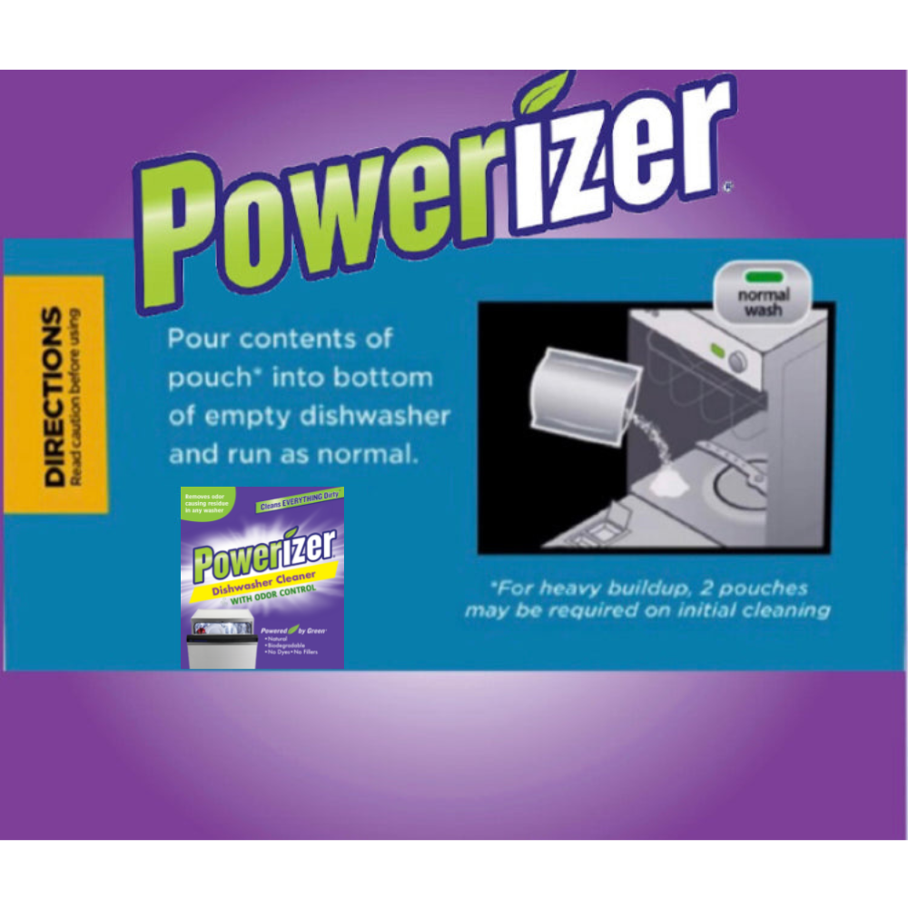 Powerizer Dishwasher Cleaner with Odor Control, 5 Pack