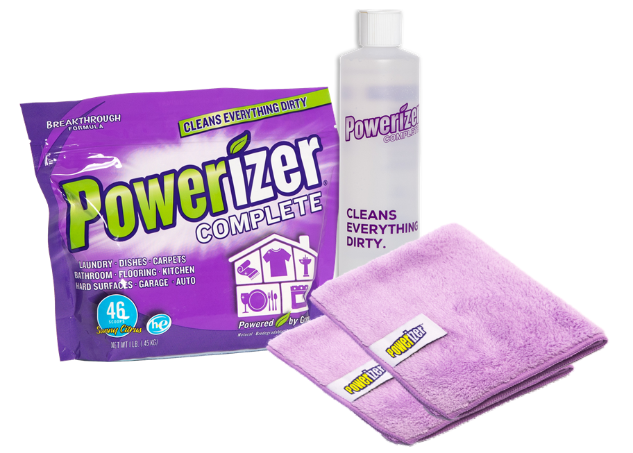 Powerizer Complete Concentrated Plant-Based Powder Detergent & Multipurpose Cleaner - Starter Kits