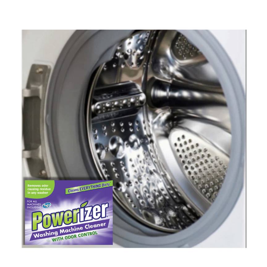 Powerizer Washing Machine Cleaner with Odor Control, 8 Pack- Cleans Front Load and Top Load Washers including HE