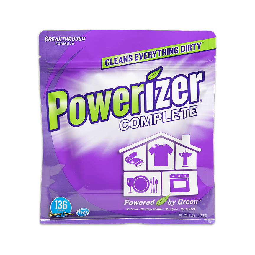 Powerizer Laundry and Dishwasher eco-friendly all purpose detergent 3lb bag 