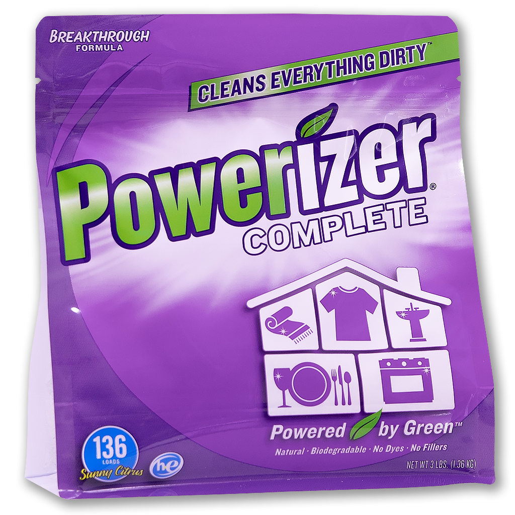 Powerizer Complete Multipurpose Detergent & Cleaner - Laundry, Dish, Carpet, Bath -3 lb. 