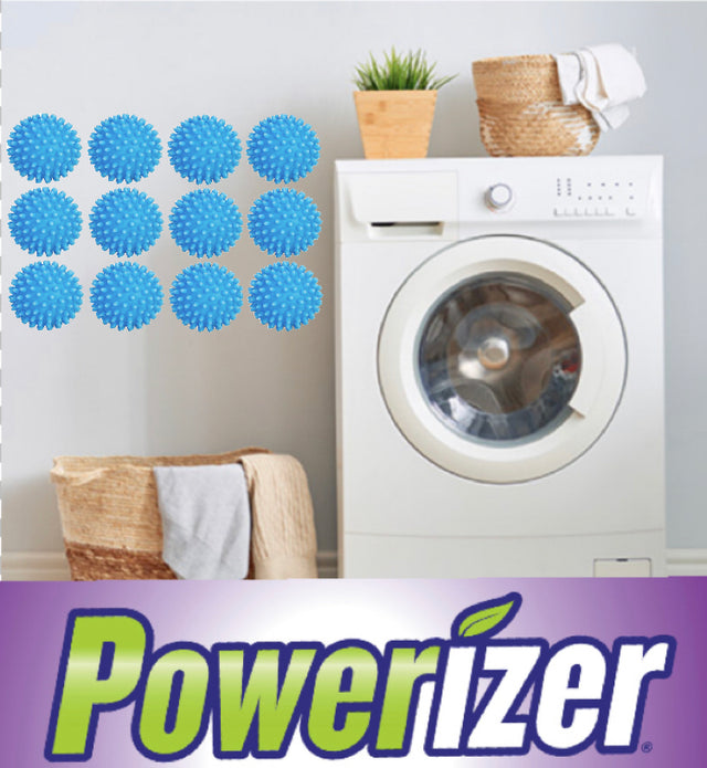Powerizer Laundry Dryer Balls 6 Pack- Reusable, Alternative to Dryer Sheets and Fabric Softener. Reduce Drying time
