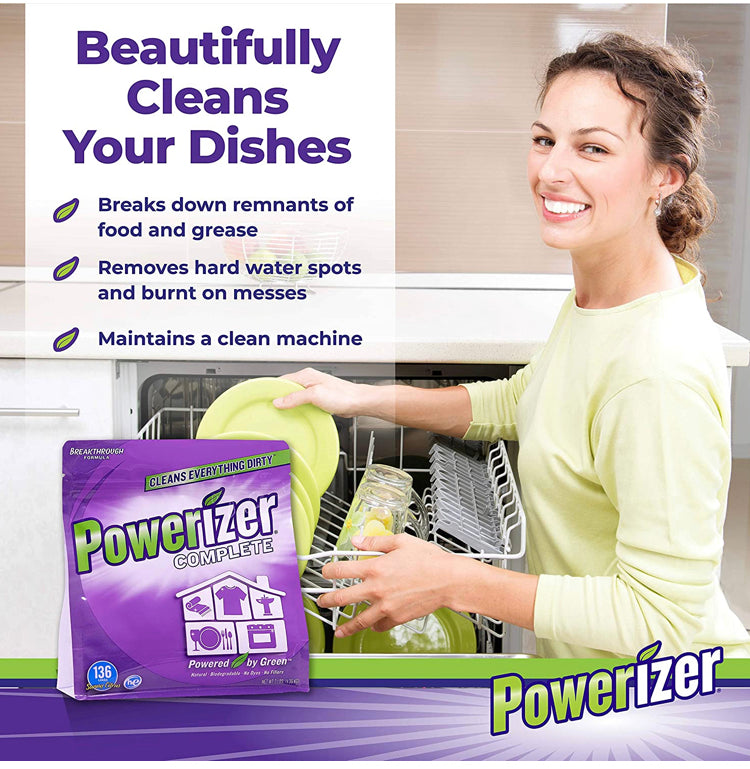 Powerizer Complete Multipurpose Detergent & Cleaner - Laundry, Dish, Carpet, Bath - 3 lb/6 Pack
