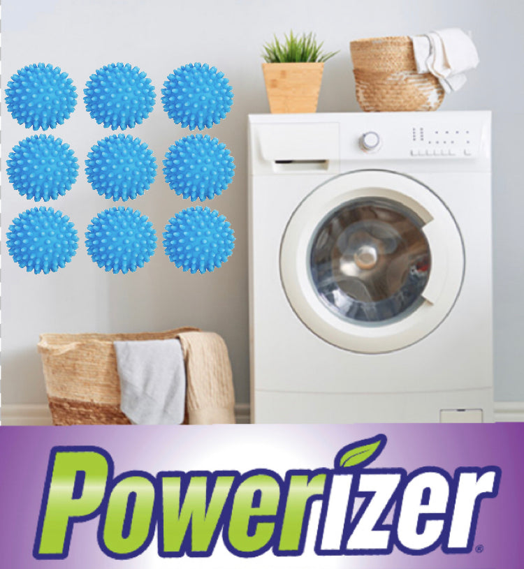Powerizer Laundry Dryer Balls 6 Pack- Reusable, Alternative to Dryer Sheets and Fabric Softener. Reduce Drying time